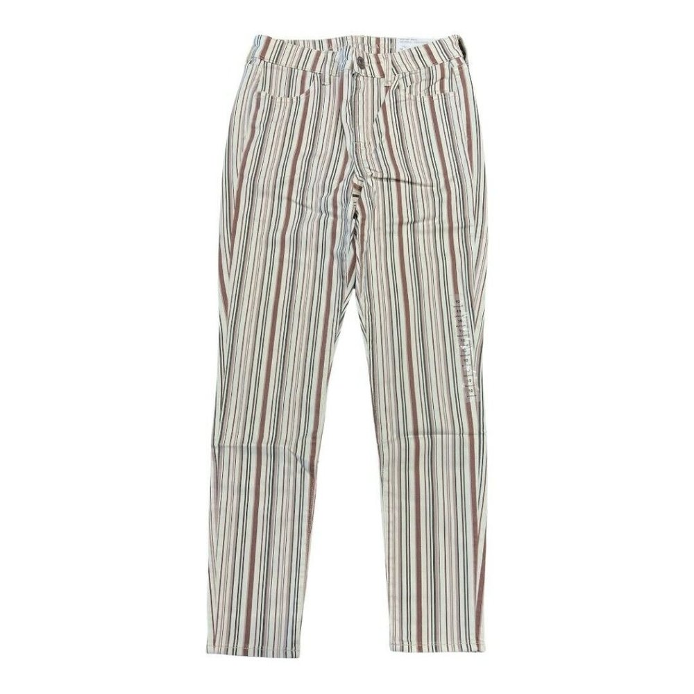 NWT AMERICAN EAGLE Next Level Stretch Hi-Rise Jegging 6R Stripe 557 - Picture 1 of 4